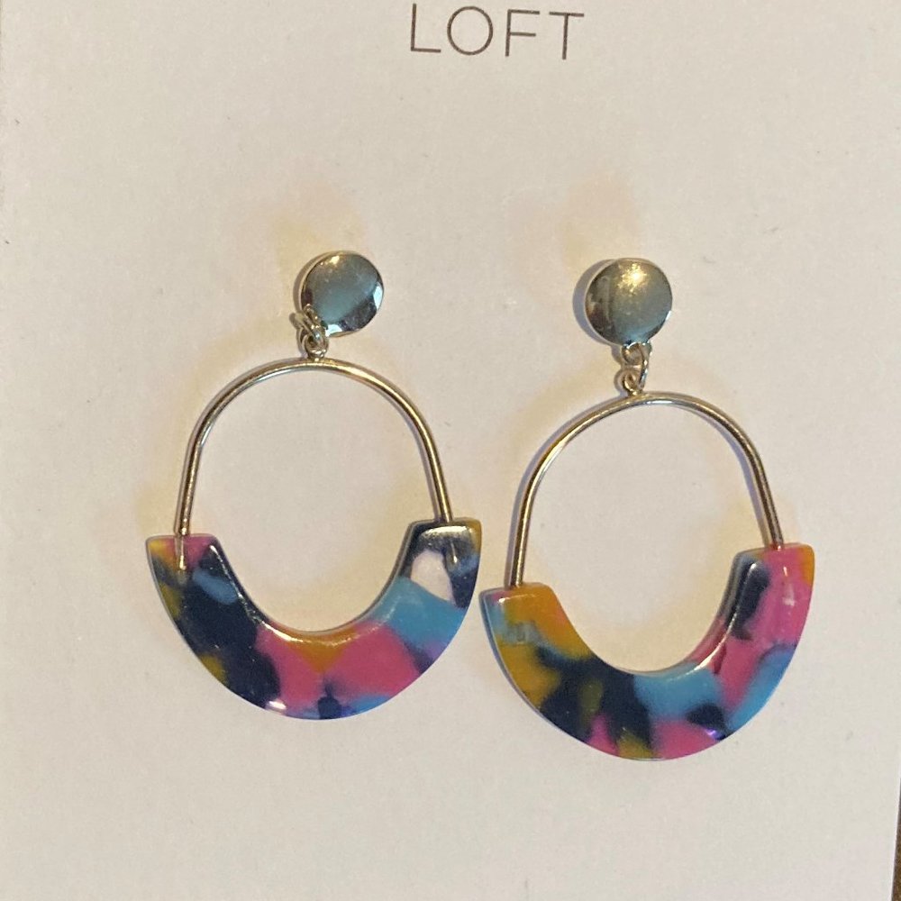 LOFT resin loop earrings